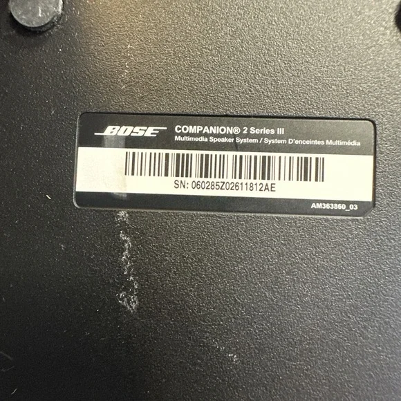 Bose Companion 2 Series III Multimedia Computer PC Laptop Speakers - Tested - Picture 5 of 8